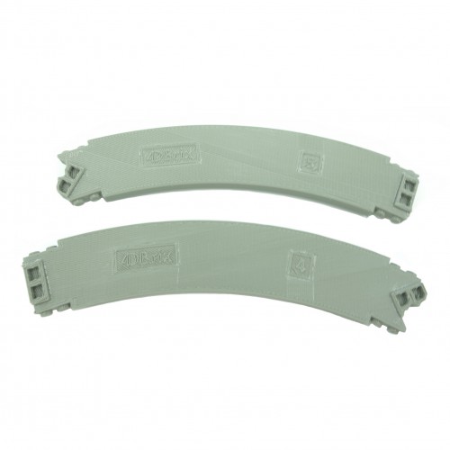 Monorail Short Curve Right - Light Gray Monorail Short Curve Right - Light Gray